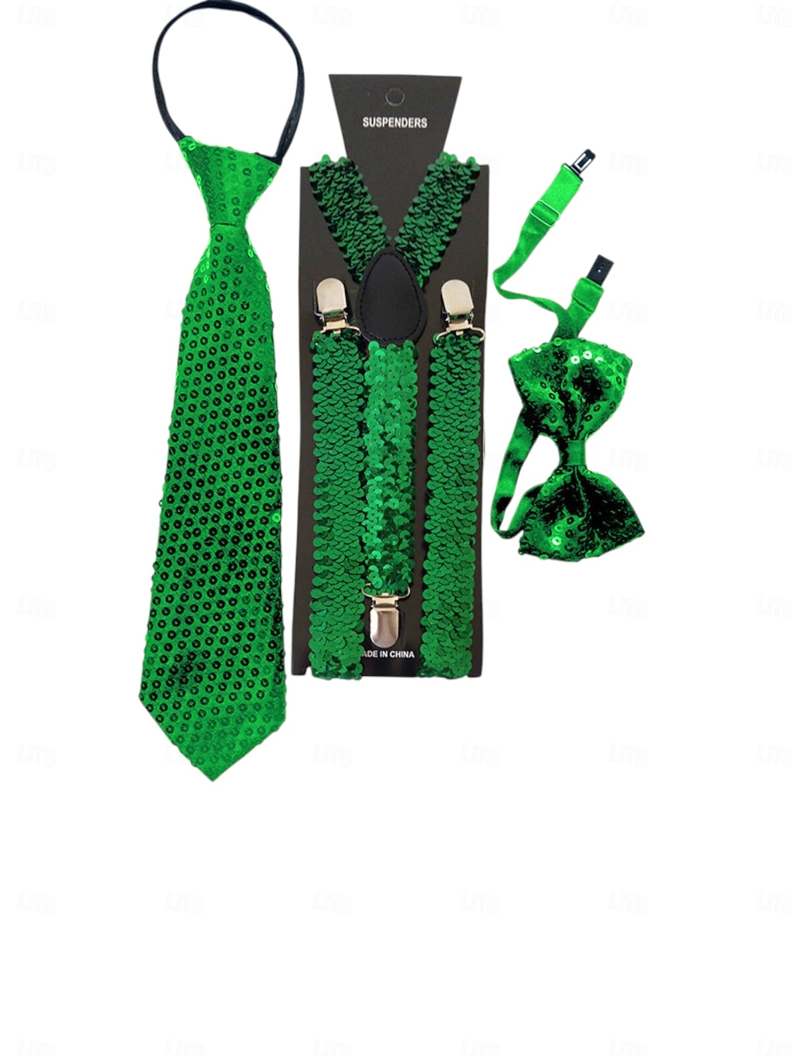 borsetă bărbătească cu trifoi verde de Ziua Sfântului Patrick, bretele &set de accesorii – echipament de festival cu bandă pentru cap, benzi pentru brațe și ochelari 2026 - $26.99 –P3