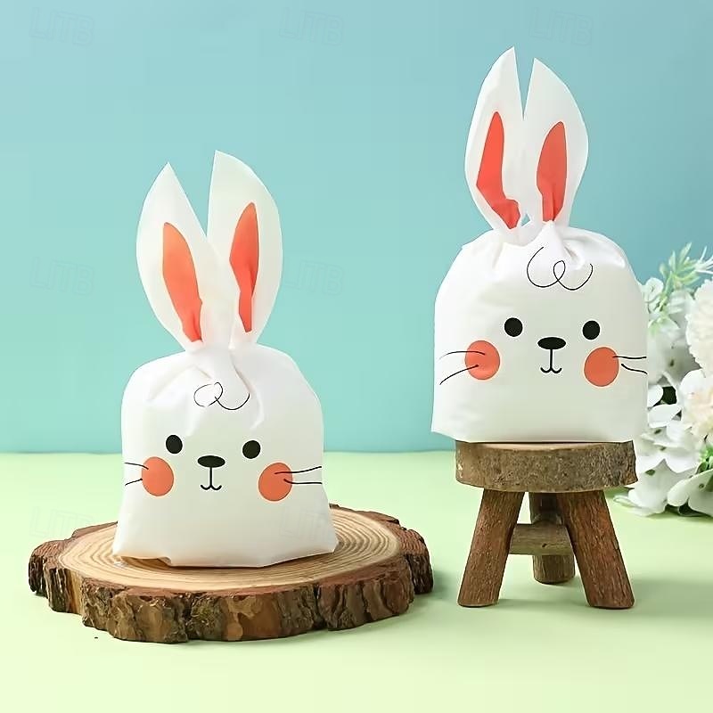 50 שקיות מתנה עם אוזני ארנב פסחא, שקיות ממתקים חמודות עם פני ארנב למסיבת פסחא, מסיבת יום הולדת, מסיבת תינוק, חגיגת חג, אריזות למתנות למסיבה 2026 - $12.99 –P7