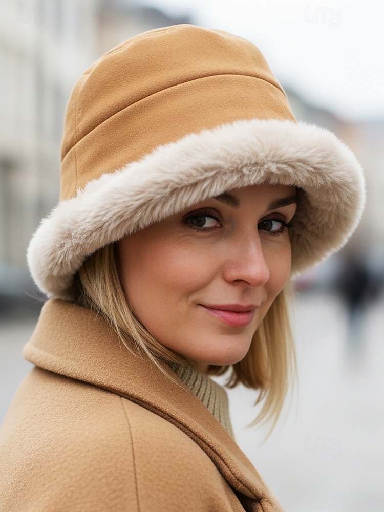Damehatt med fuskepelsfôr, myk og koselig, tilgjengelig i flere farger for vinter- og fritidsbruk 2026 - $11.99 –P4