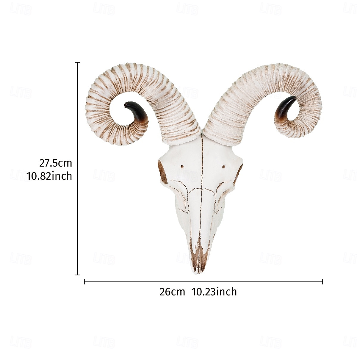 Decor de perete nordic cu craniu de animal viking, ornament suspendat din rășină cu craniu de berbec artificial, pentru casă, bar &decorațiuni de perete pentru restaurant, petrecere &recuzită 2026 - $34.99 –P2