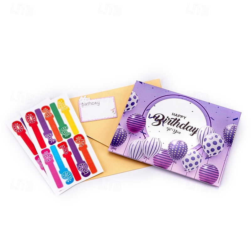 syntymäpäiväkortit ilotulitus pop-up kakku puhallettava valo ja musiikki syntymäpäiväkortti lahjat naisille miehille äidille lapsille 2026 - $17.99 –P6