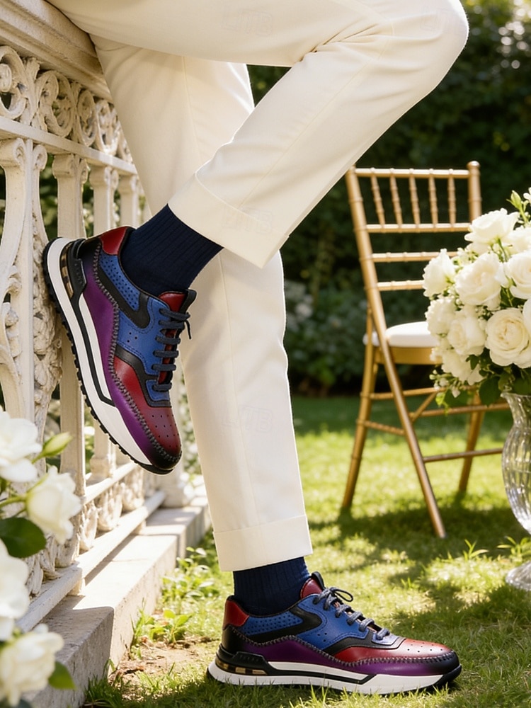 Braune Herren-Sneaker aus Leder – bequem und stilvoll, ideal für Hochzeiten, Freizeit und Veranstaltungen im Freien 2026 - $94.99 –P1