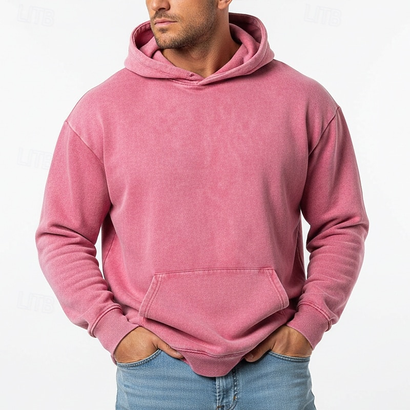 Per uomo Felpa con cappuccio Maglione Nero Rosa Verde militare Viola Caffè Con Cappuccio Semplice Tasca a marsupio Casuale Quotidiano Sport & Outdoor Vintage Cool Abbigliamento Sportivo Primavera del 2026 a $39.99 –P2