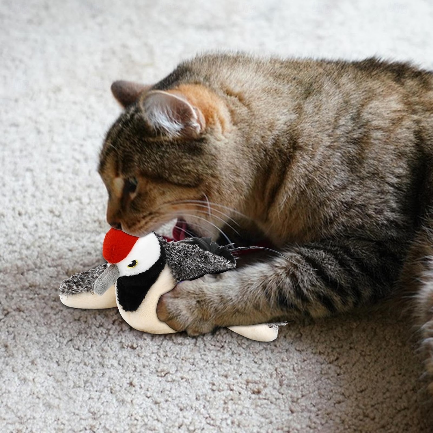 fliegendes Vogelspielzeug – Plüschkatzenspielzeug, USB-betriebenes Katzenspielzeug | Aktiviertes Kätzchenspielzeug mit Klappen und Geräuschen 2026 - $25.99 –P4