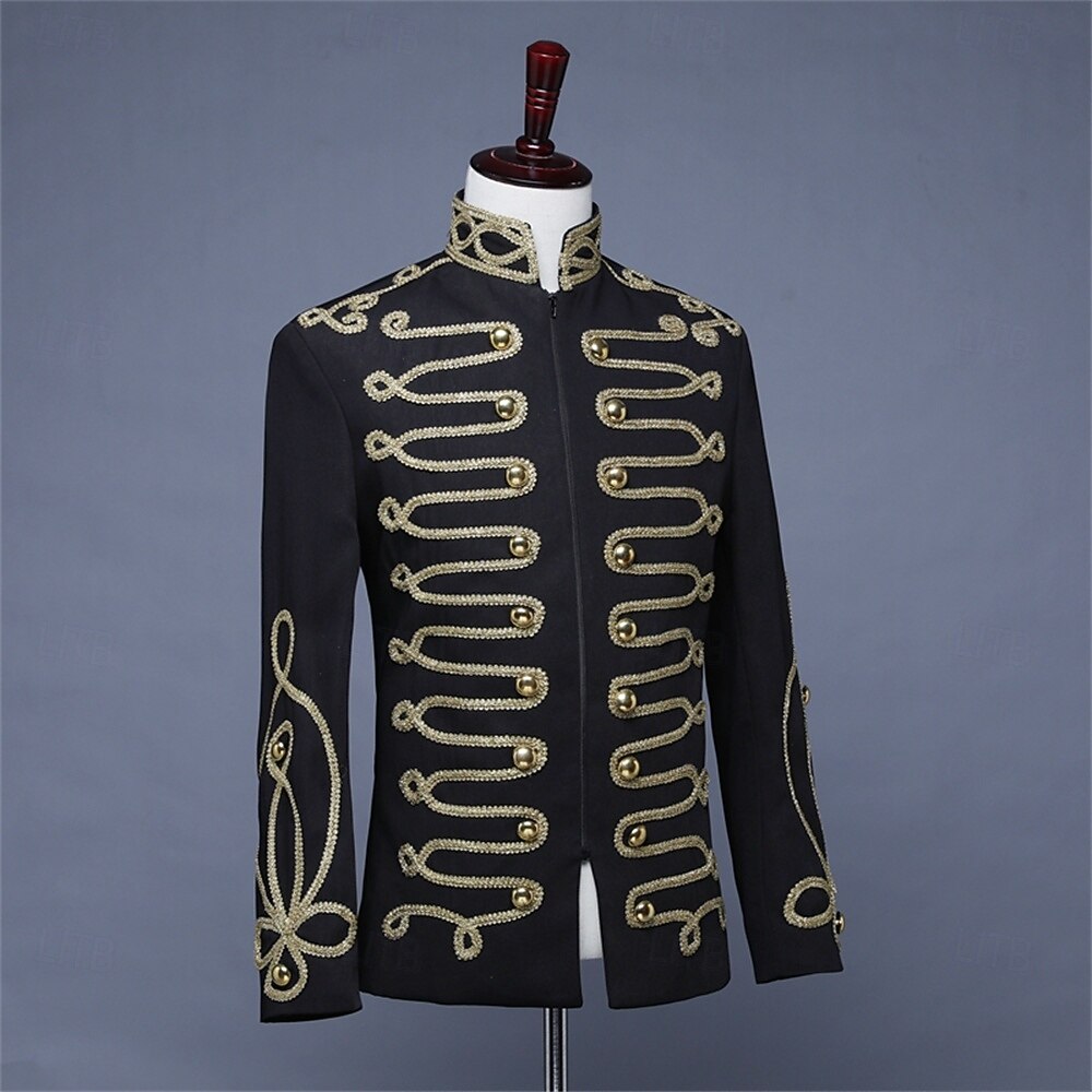 Retro Vintage Rokoko Mantel Maskerade Zirkusjacke langarm Prinz Aristokrat Kostüm Herren Karneval Maskerade Veranstaltung / Fest Erwachsene Mantel Herbst Winter 2026 - $124.99 –P2