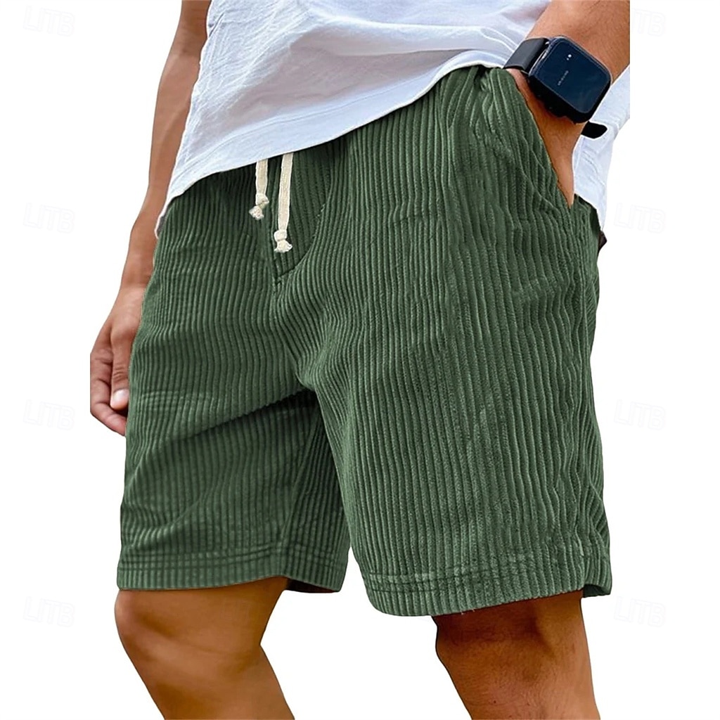 Bărbați Pantaloni Scurți Pantaloni scurți casual Pantaloni scurți din velur Cordon Talie elastică Culoare solidă Confort Lungimea genunchiului Zilnic În aer liber Haine de strada Vacanță Modă Negru 2026 - $18.99 –P10