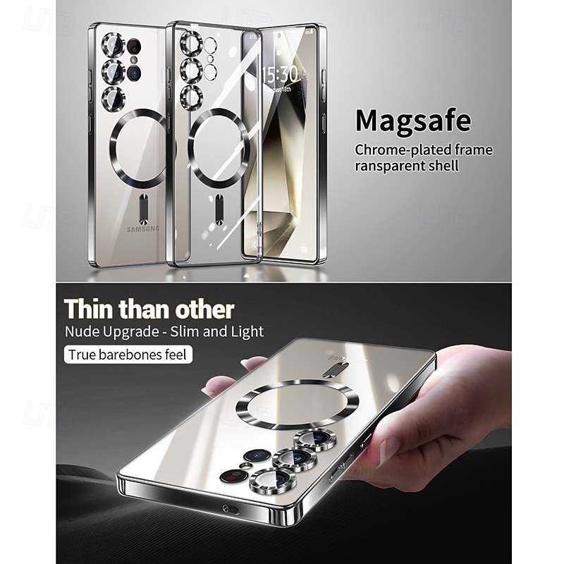 telefon Ügy Kompatibilitás Samsung Galaxy S26 Ultra Plus S25 S25 él S24 S23 S22 Plus Ultra Fekete tok Átlátszó Mágneses Ütésálló Retro TPU 2026 - $12.99 –P3