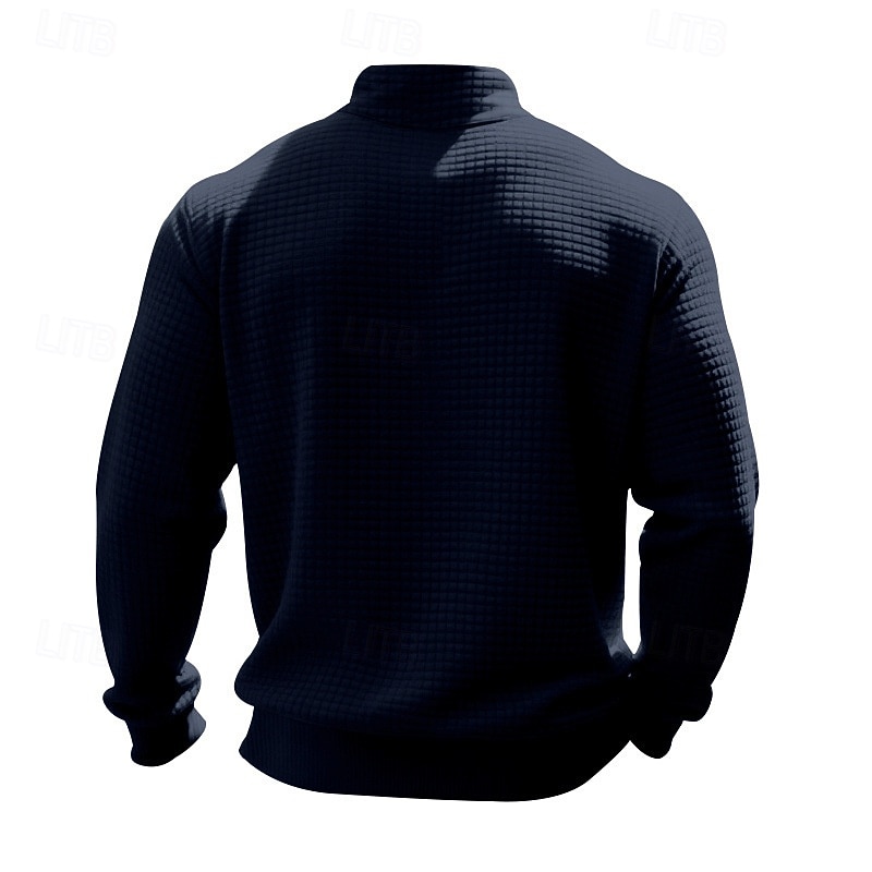 Herr Tröja Kvartströja med dragkedja Svart Ljusgrå Halv dragkedja Slät Ledigt Dagligen Sport & Utomhus Streetwear Grundläggande Höst Vinter Kläder Pull Tröjor Långärmad 2026 - $24.99 –P8