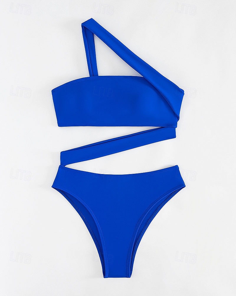 Per donna Costumi da bagno Intero Bikini Shorts Costume da bagno Senza schiena Vacanza Abbigliamento da Spiaggia Tinta unica Senza Spalline Senza Maniche Costumi da bagno del 2026 a $21.99 –P3