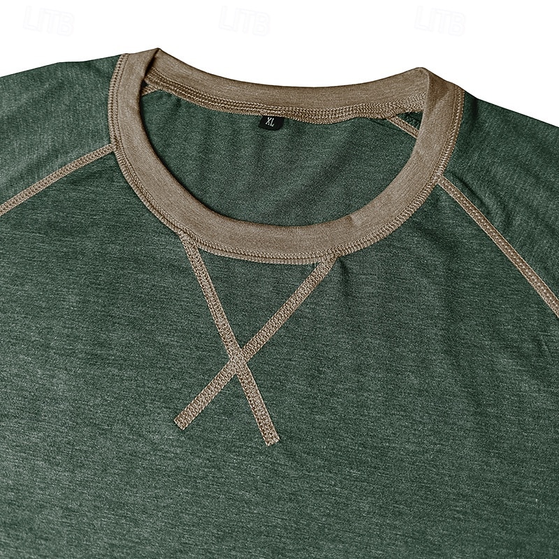 Bărbați Tricou Manșon scurt Stil Nautic Vară Primăvară Culoare solidă Elegant Neutru Zilnic Crewneck Casual Casă În aer liber Roșu Top tricou pentru bărbați 2026 - $18.99 –P11