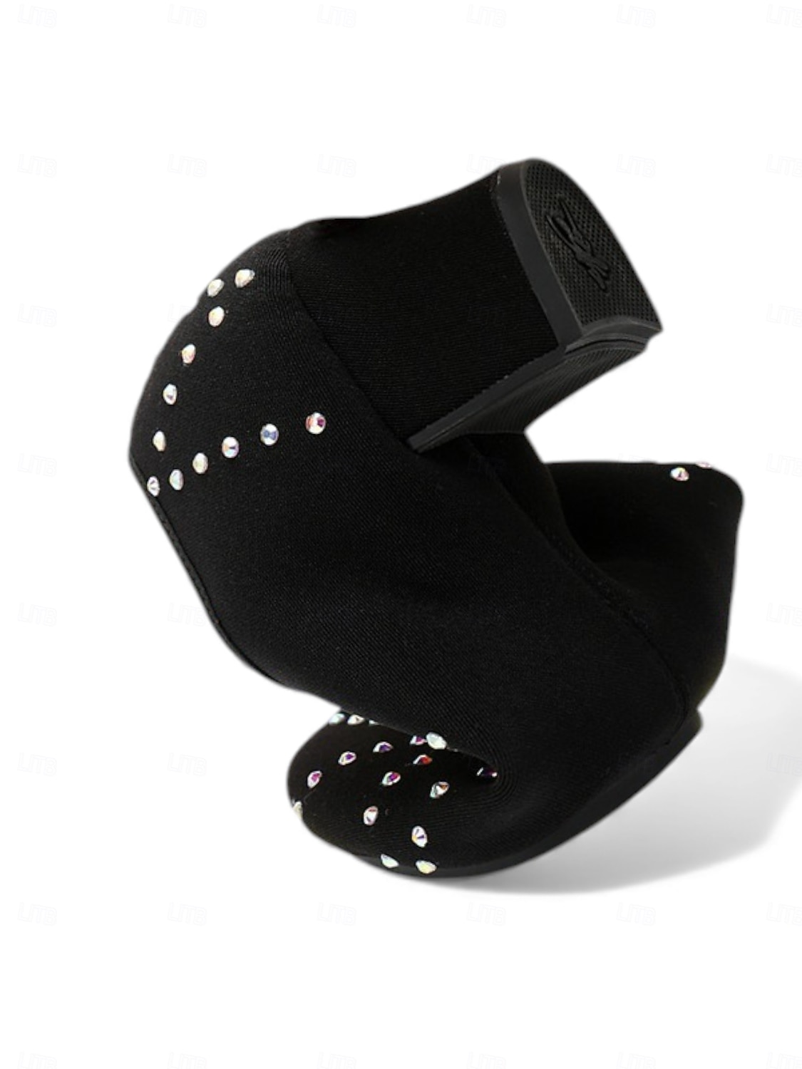 Professionelle Lateintanzschuhe für Damen – schwarze Schnürschuhe aus Wildleder mit Strasssteinen und Strassverzierungen für Standardtänze, Salsa und Tango &Bühnenperformance 2026 - $54.99 –P3