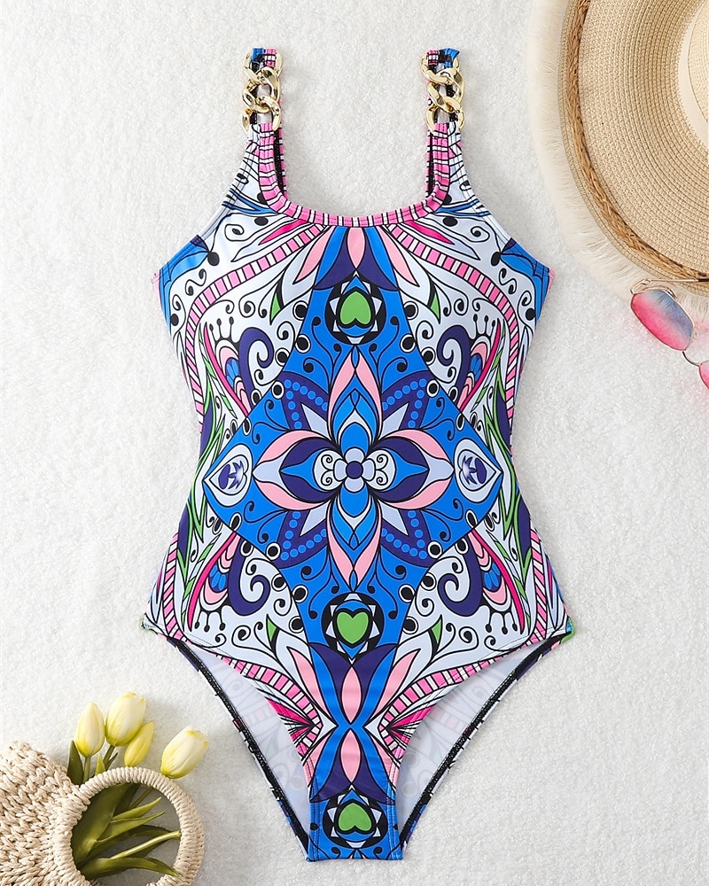 Dámské Plavky Květinový Ochrana proti UV záření Vysoká pružnost Bez rukávů Plavky Surfování Potápění Šnorchlování Léto 2026 - $17.99 –P5