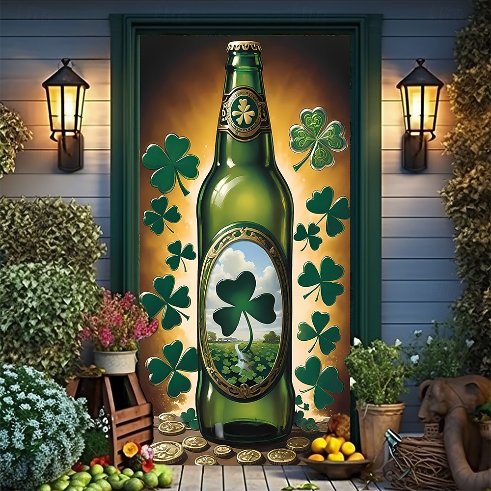 Ημέρα St. Patrick Αφίσες Κάλυμμα πόρτας Πανό εξωτερικού χώρου Πράσινο καπέλο Τριφύλλι χαριτωμένο στυλ 3D Πάρτι Κοιτώνας Δωμάτιο Εφήβων Κοιτώνας Κολλεγίου Υπνοδωμάτιο Guys Man Cave Frat Φόντα λήψης 2026 - $17.99 –P1