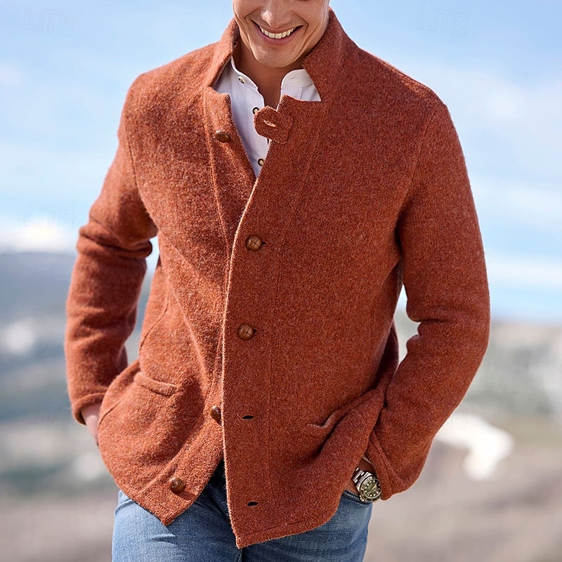 Ανδρικά Σακάκι Casual Jacket Καθημερινά ΕΞΩΤΕΡΙΚΟΥ ΧΩΡΟΥ Τσέπη Φθινόπωρο Φθινόπωρο & Χειμώνας Σκέτο Κομψό στυλ street Στυλάτο Όρθιος Γιακάς Κανονικό Πορτοκαλί Πράσινο του τριφυλλιού Σκούρο μπλε 2026 - $48.99 –P3