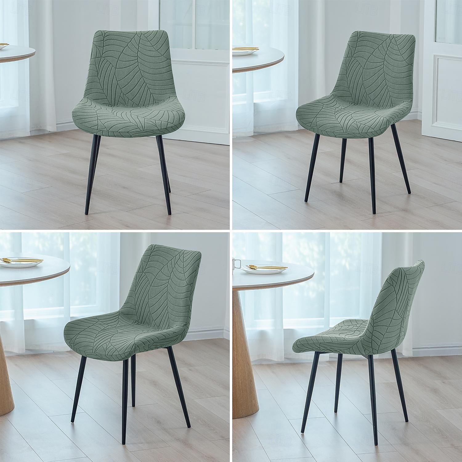 jacquard-ruokailutuolin päällinen, 1 kpl joustava pestävä kangaspäällinen kotikeittiöön, hotellijuhliin 2026 - $15.49 –P11