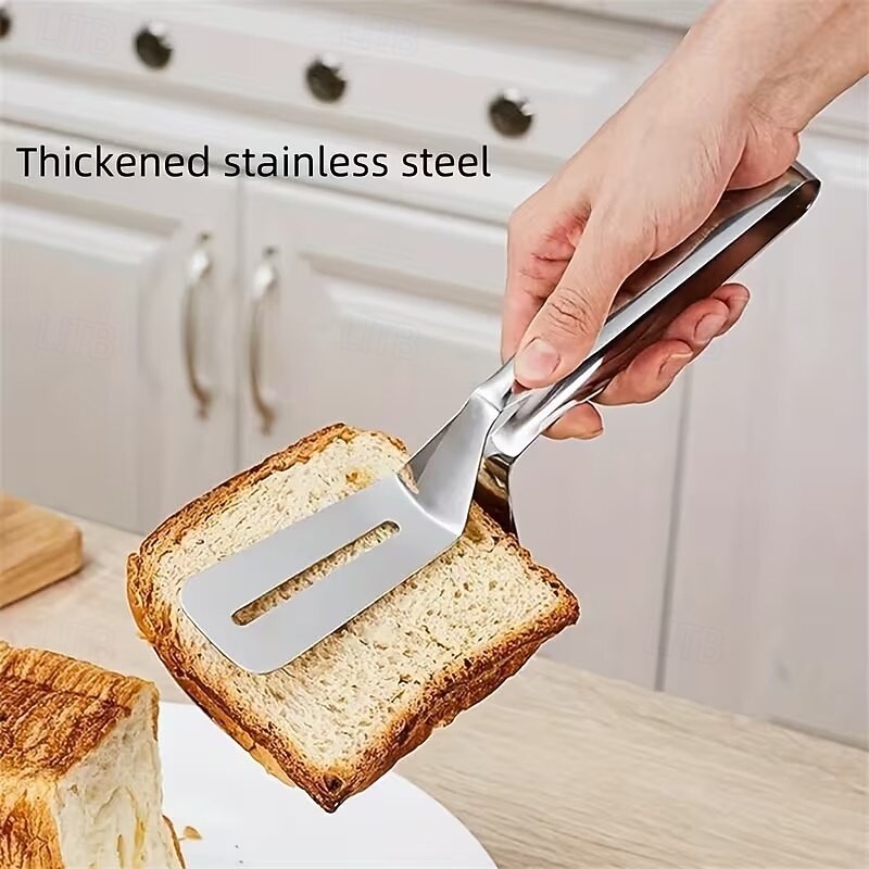 2026年 3個のステンレススチール製厚手フライパンフォークステーキフィッシュスパチュラキッチンスパチュラ多機能ステーキクリップパンケーキツール耐熱フィッシュスパチュラ大型フリップアンドサーブトング  コレクション – $13.99 –P7