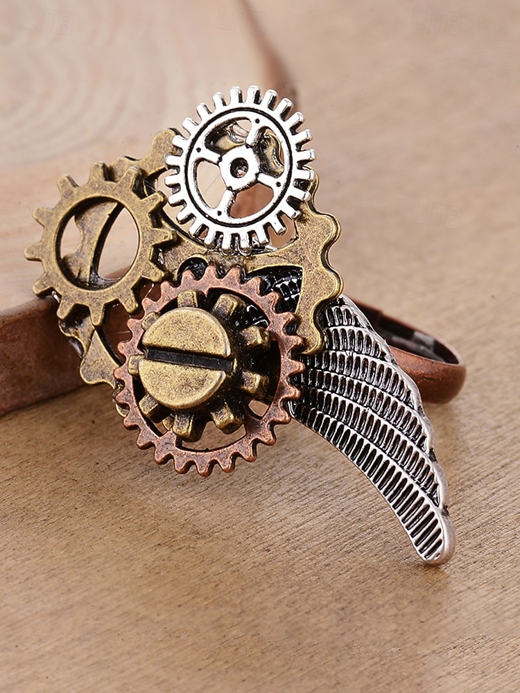 Naisten Mardi Gras steampunk antiikkiseosrataskäyttö ja kelloa käden sormus - monivärinen teollinen lisävaruste karnevaaleille ja pukeutumisjuhliin 2026 - $7.99 –P12
