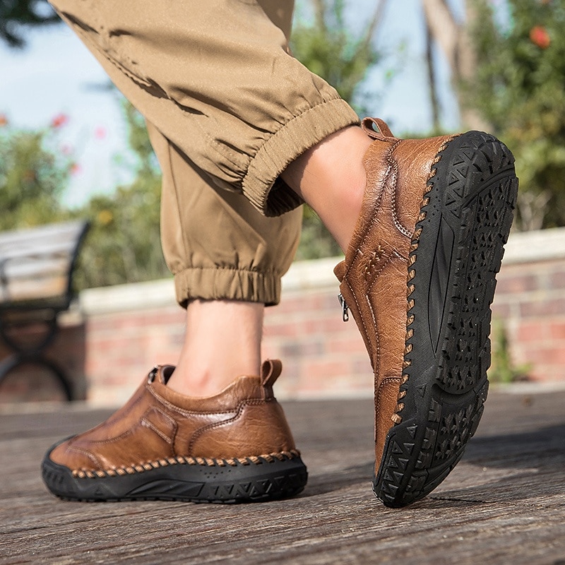 Tênis masculino marrom estiloso – leve, confortável e com design respirável para uso o dia todo, ideal para o dia a dia e eventos casuais. de 2026 por $59.99 –P4