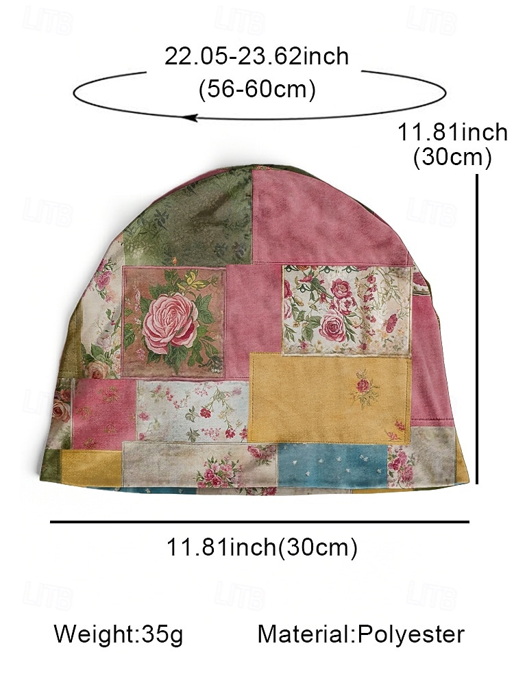 Женская эластичная шапка-бини из хлопковой смеси в стиле «богем», с разноцветным узором, можно носить как утеплитель для шеи, идеально подходит для повседневной носки и активного отдыха 2026 - $11.99 –P13