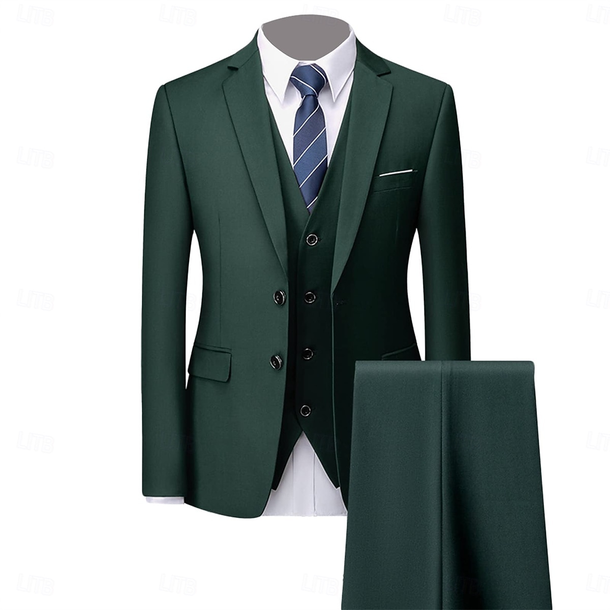 Roaring 20s 1920s Three Piece Suit Suit Trousers The Great Gatsby Fancy Dress Men's Kings Day Masquerade Party Wedding Masquerade Adults' Coat Vest Pants 2026 - $172.99 –P2
