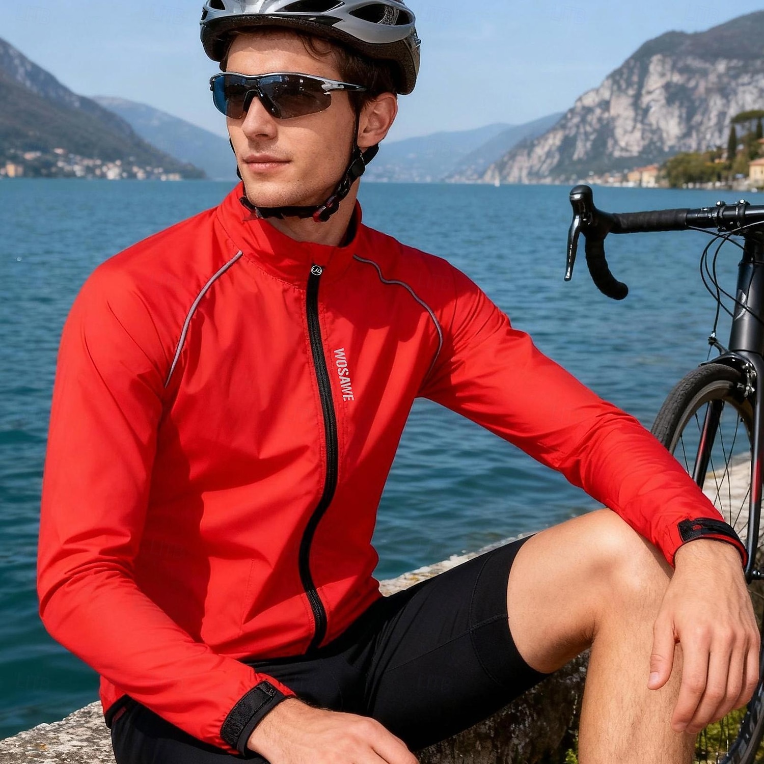 WOSAWE Men's Windbreaker Cycling Jersey Cycling Jacket High Visibility Waterproof Windproof Cycling Bike Jacket Windbreaker Mountain Bike MTB Road Bike Cycling City Bike Cycling Navy Green Black Bike 2026 - $39.99 –P9