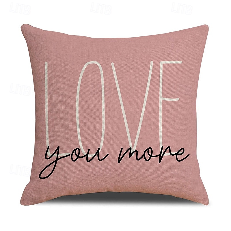 Valentine's Day Throw Pillow Cover, Holiday Letter Print Cushion for Sofa, Home Decor, Cozy Decorative Pillow for Living Room, Bedroom, and Office 2026 - $13.99 –P7