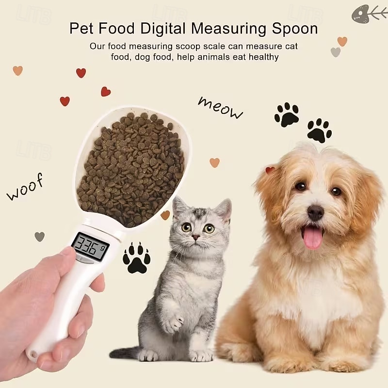 Digitale maatlepel, digitale maatlepel voor voedsel, 800 g / 1 g, hoge precisie met lcd-scherm, huishoudelijke weegschaal voor keuken- en honden- en kattenvoer 2026 - $16.99 –P8