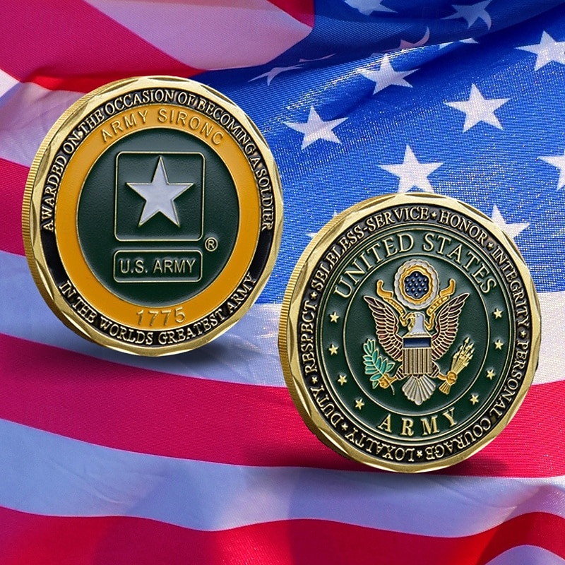 U.S. Army minnemynt – United States 250-årsjubileum jernkunst militær utfordringsmynt metall samlermedalje soldater og patriotiske gaver semikvadransjubileum 2026 - $15.99 –P3
