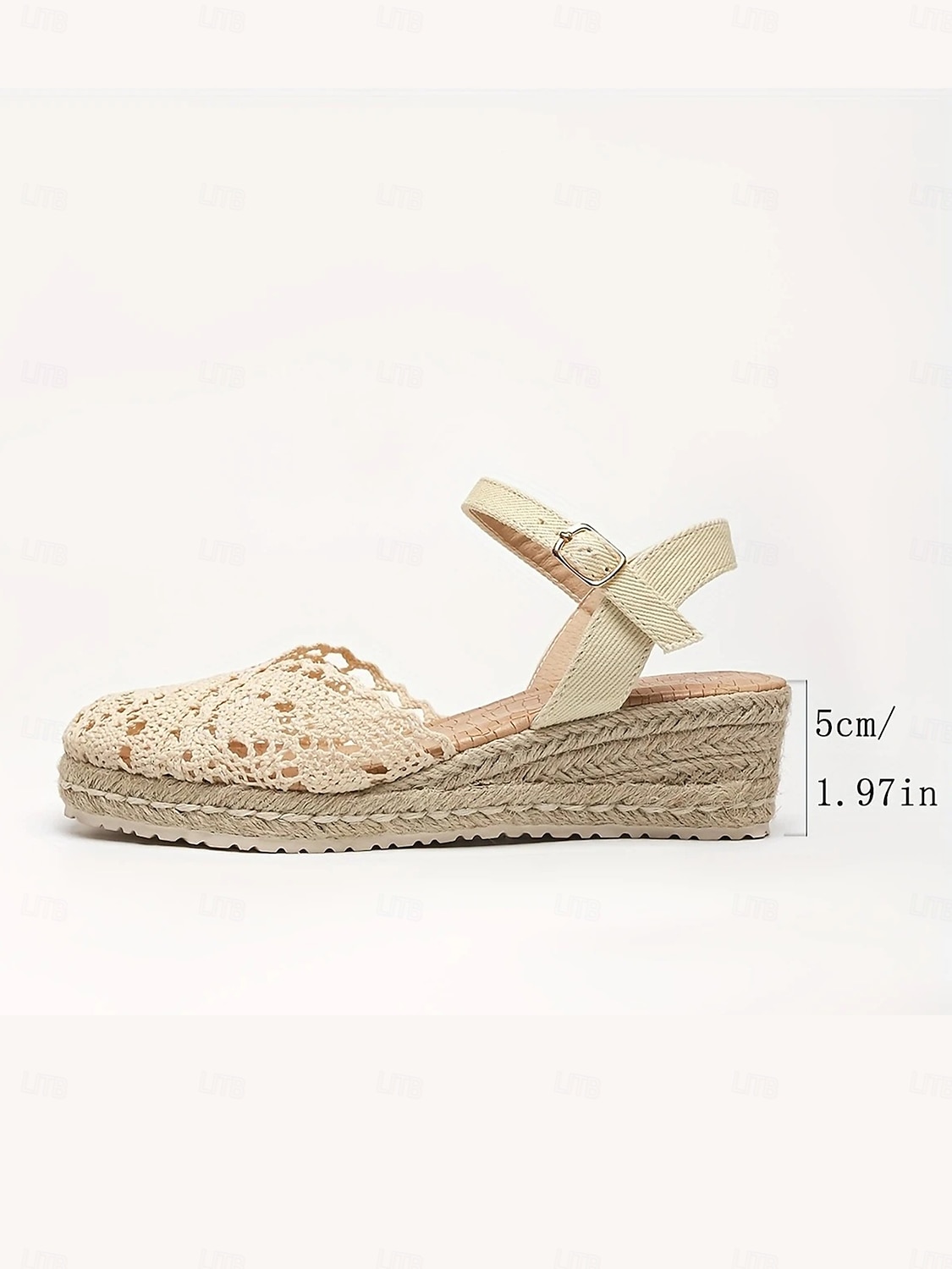 Γυναικεία μπεζ σανδάλια εσπαντρίγιας με κροσέ σε χρώμα boho – ιδανικά για καλοκαιρινές διακοπές, παραθαλάσσια θέρετρα και χαλαρές αποδράσεις 2026 - $42.99 –P1