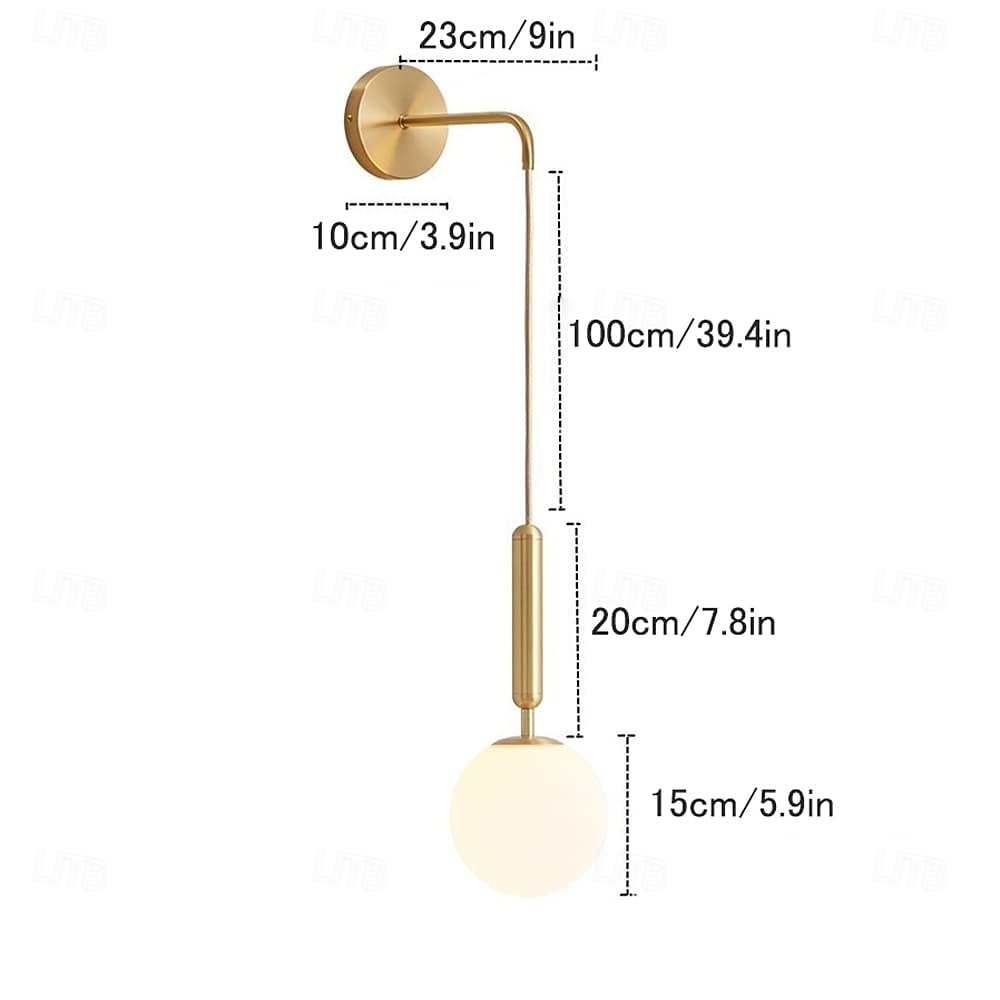 Applique moderne in ottone e vetro a sospensione, ideali per isola cucina, soggiorno, sala da pranzo, studio, corridoio, negozio, camera da letto, comodino. del 2026 a $99.99 –P9