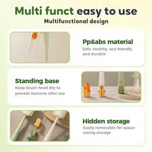 عبوتان من فرشاة تنظيف الزجاجات متعددة الوظائف 5 في 1، فرشاة ذات مقبض طويل لتنظيف الأكواب وأغطية الترمس، منظف زجاجات الحليب والماء، أداة مطبخ منزلية متينة 2026 - $16.99 –P4