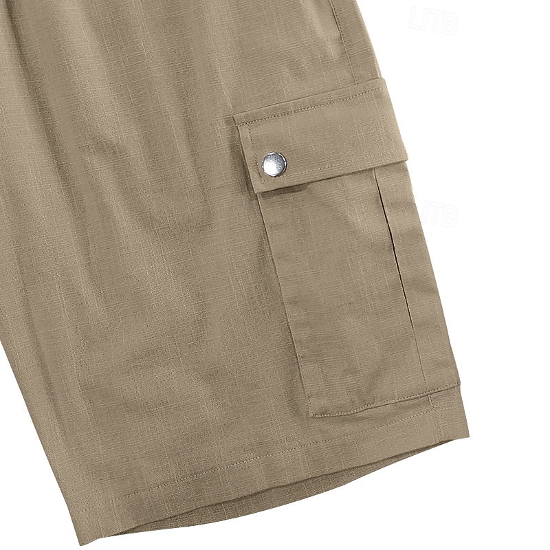 Herren Shorts Leinenshorts Sommershorts Strandshorts Kordelzug Elastischer Bund Einfach Komfort Atmungsaktiv Knielang Täglich Outdoor Strand Urlaub Mode Blau Schwarz Unelastisch 2026 - $25.99 –P8