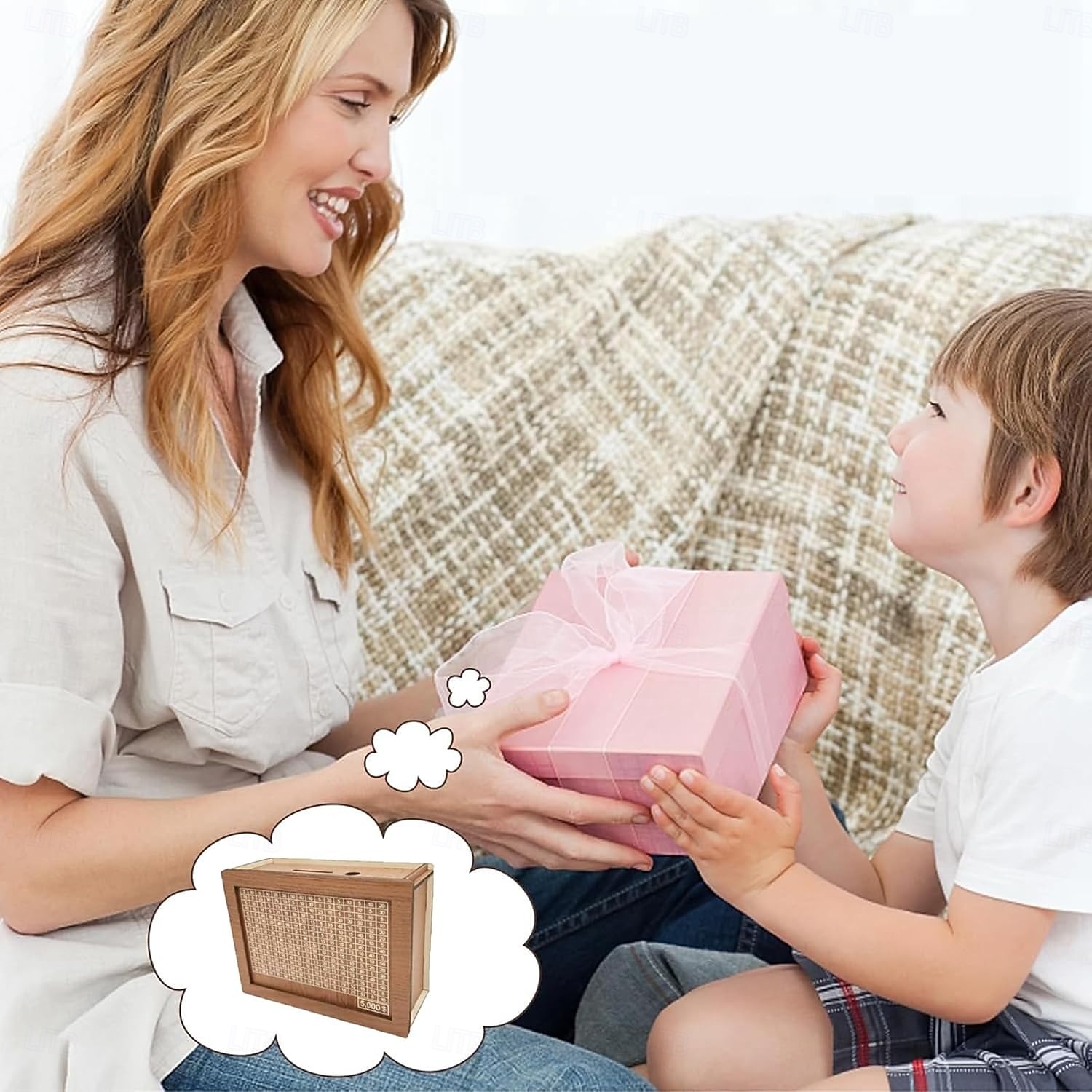 Деревянная копилка для хранения денег, деревянная копилка для хранения денег, копилка для хранения денег, копилка для подсчета монет, копилка со счетчиком, деревянная копилка с мишенью для денег и 2026 - $13.99 –P6