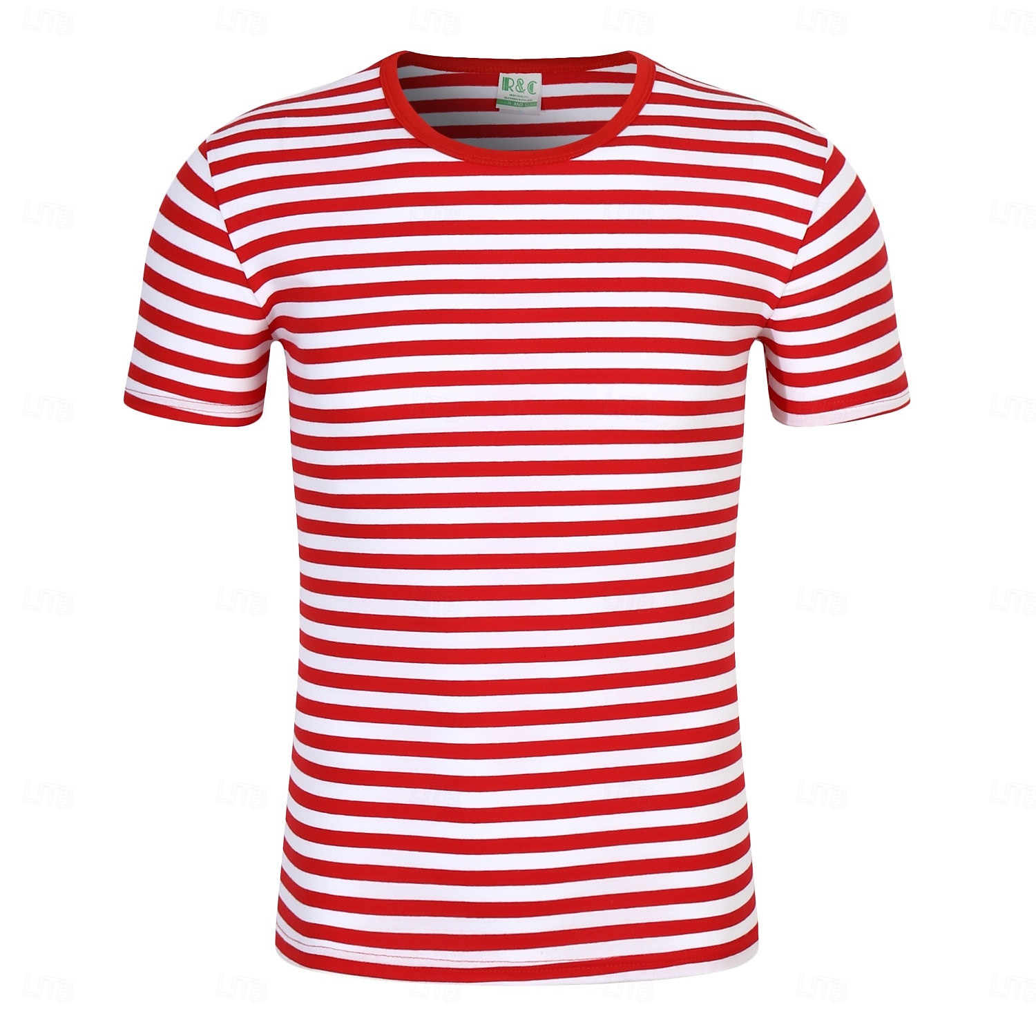 Klassiek personage uit een sprookjesboek T-Shirt Mimespeler Mime Clown Wit en rood Gestreept  Volwassenen Voor heren Uniseks Halloween Carnaval Boekenweek Feest Prestatie Gemakkelijke 2026 - $23.99 –P1