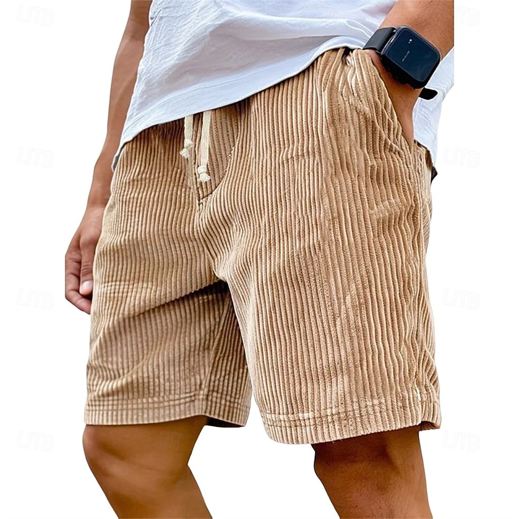 Bărbați Pantaloni Scurți Pantaloni scurți casual Pantaloni scurți din velur Cordon Talie elastică Culoare solidă Confort Lungimea genunchiului Zilnic În aer liber Haine de strada Vacanță Modă Negru 2026 - $18.99 –P8