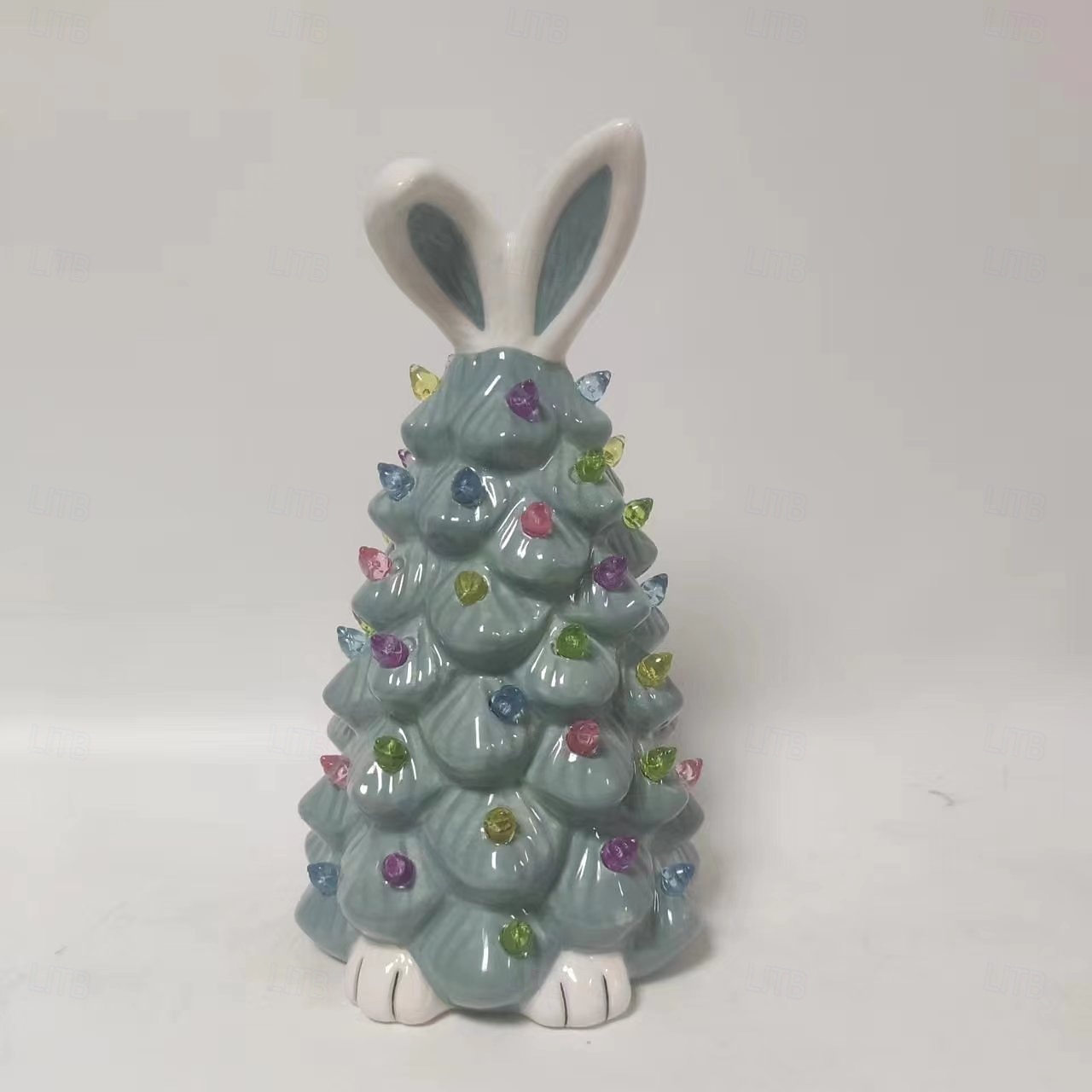 Easter Ceramic Rabbit Tree Lights AAA Battery Indoor/Outdoor Bedroom Bedhead Party Living Room Dining Room Desktop Decoration Light 24.5 * 14CM 2026 - $27.99 –P15