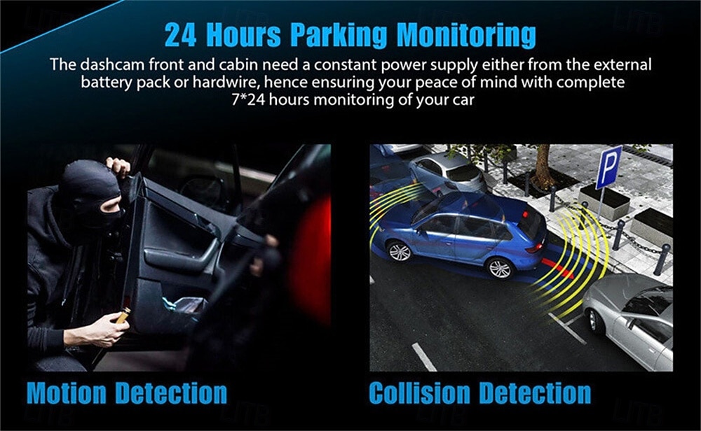 3.16-Inch High-Definition 1080P Screen Driving Recorder Three-Lens Car DVR With Reversing Image Loop Recording Motion Detection 2026 - $58.99 –P10