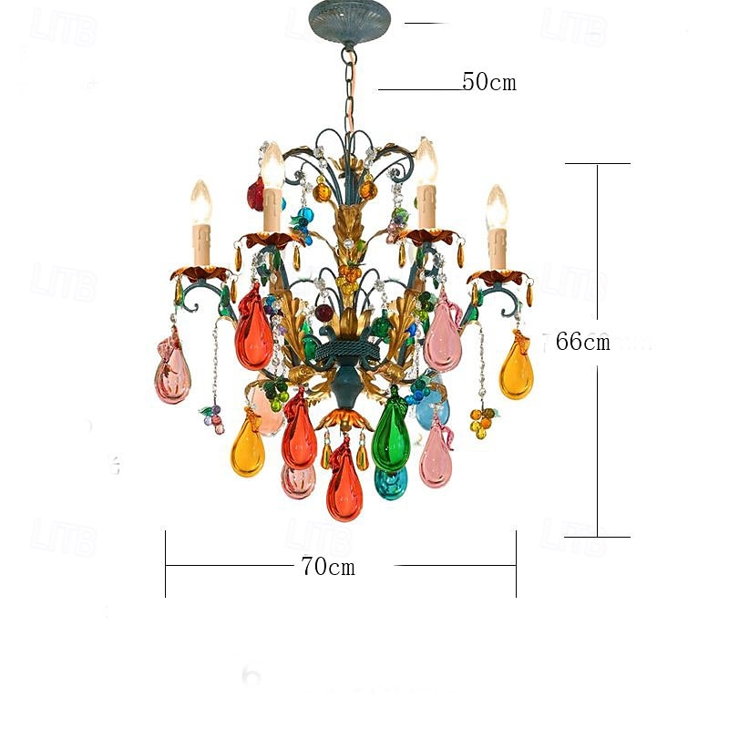 4-Light 6-Light 58 cm Hengende lanternedesign Anheng Lys Metall Glass Malte overflater Moderne 110-120V 220-240V 2026 - $791.99 –P6