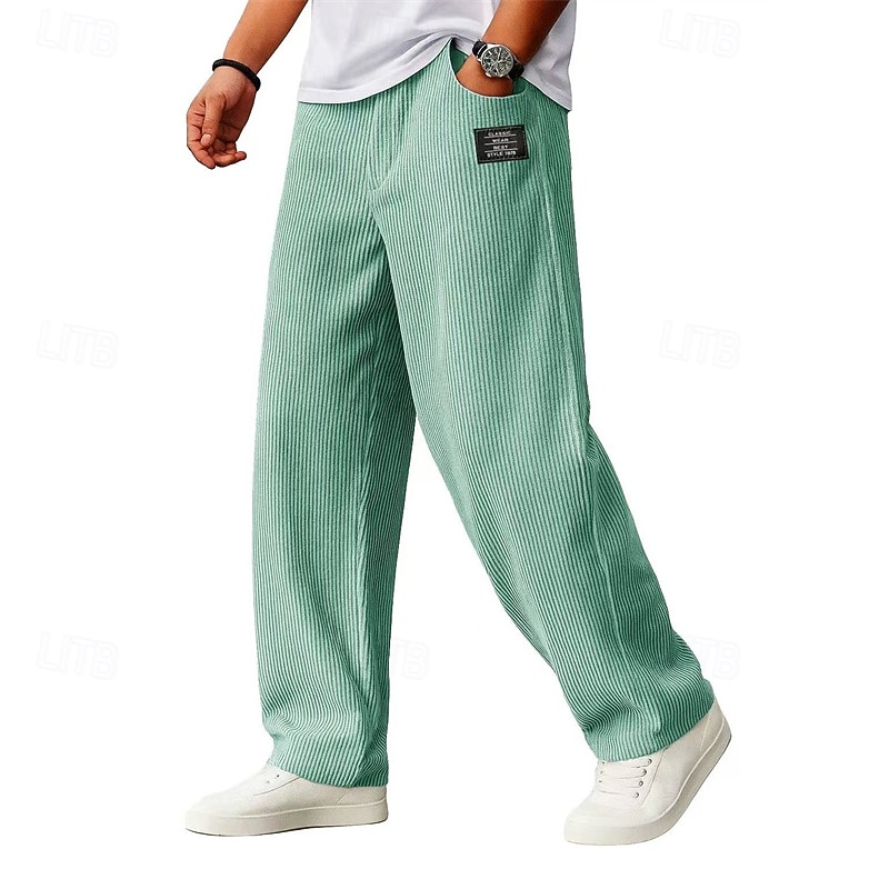 Homens Calças Esportivas Calças Calças de Veludo Calça de moletom de perna reta Com Cordão Bolsos Cintura elástica Tecido Conforto Macio Diário Ao ar livre Feriado Moda Estilo Clássico Preto Azul de 2026 por $25.99 –P1
