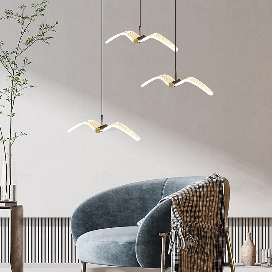 led függőlámpák konyhai szabályozható akril világítás 40cm 1/3/4 fényű modern parasztház előtér bejárati lámpatestek mennyezetre függő földgömb asztal fölé 110-240v 2025 - $71.99 –P4