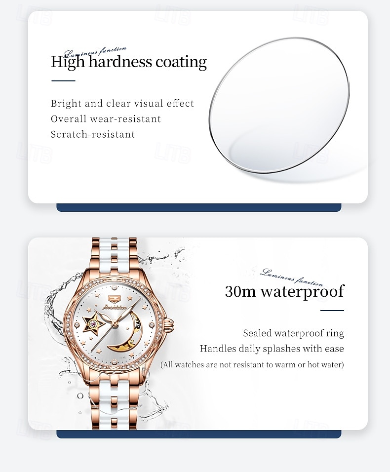 Automatic Mechanical Watch For Ladies Skeleton Luminous Waterproof Stainless Steel Luxury Elegant Mother's Day Gift for Women's Watches 2026 - $119.99 –P12