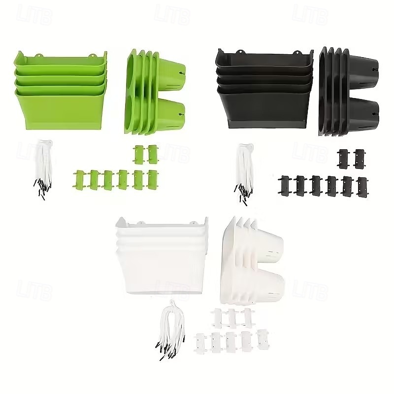 4 ks nástěnných květináčů, vertikálních květináčů, květináčů do sáčků na rostliny, zahradních květináčů, nádob na květiny, zeleninu, bylinky, vnitřní a venkovní zahradní dekorace 2026 - $28.99 –P6