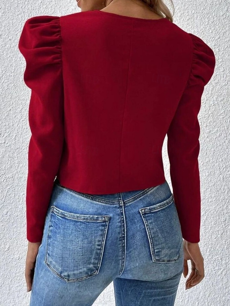 Per donna Giacca Casual Confortevole Traspirante Cerniera Casual Tinta unica Vacanza Streetwear Abbigliamento quotidiano Uscire Cerniera Corto Girocollo Vestibilità regolare Manica Lunga Capispalla del 2026 a $29.99 –P2