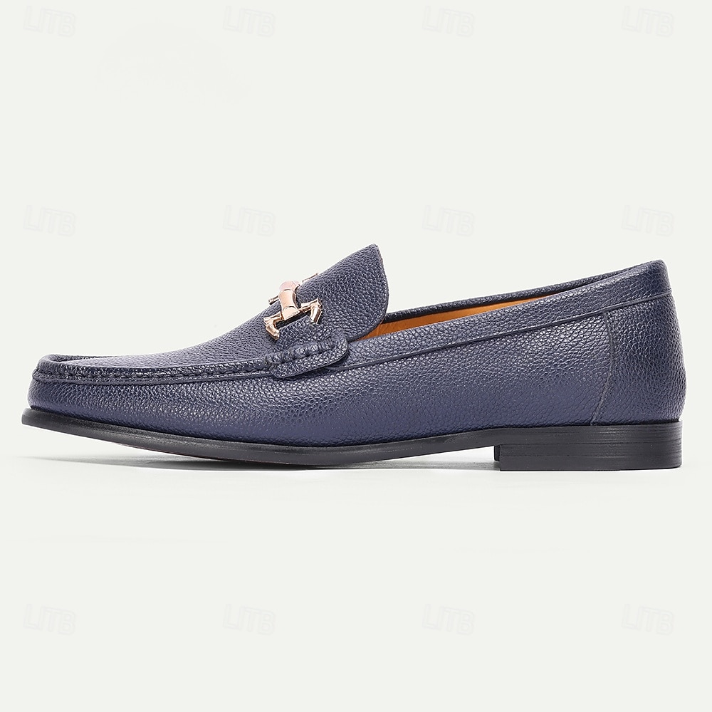 Men's Elegant Blue Leather Loafers – Comfortable and Stylish, Perfect for Weddings, Formal Events and Special Occasions 2026 - $99.99 –P4