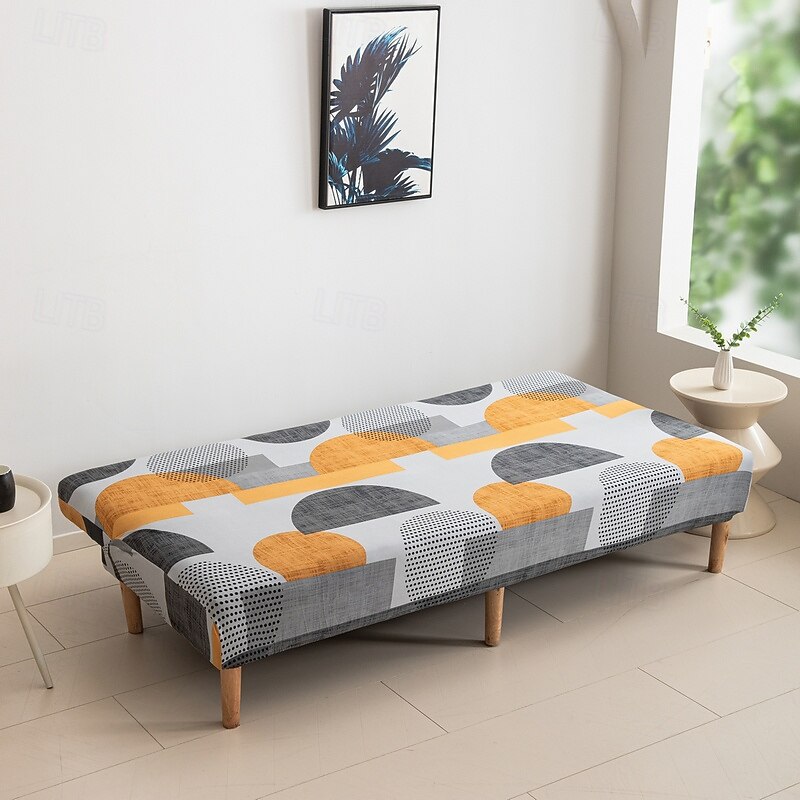 Housse de canapé-lit extensible en tissu imprimé, disponible en 3 tailles différentes, housse de canapé sans accoudoirs, housse de banc élastique, protection décorative pour le Nouvel An, décoration de 2026 ? $28.99 –P16