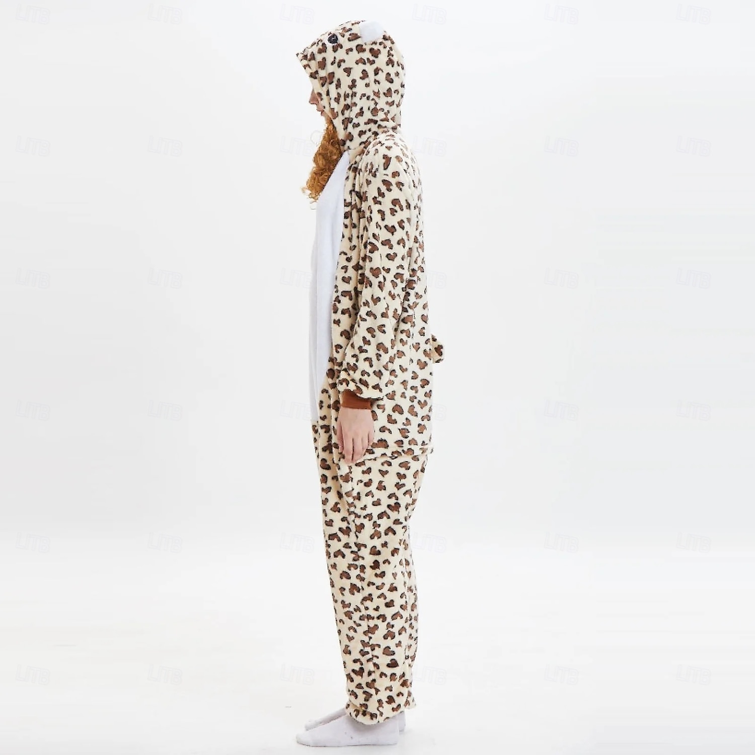 Kigurumi Pajamas Group Costume Onesie Costume Animal Leopard Warm Comfy Hooded Fleece Kid's Adults' Men's Women's Boys' Halloween Carnival Party Performance Homewear Dress Up 2026 - $27.99 –P7