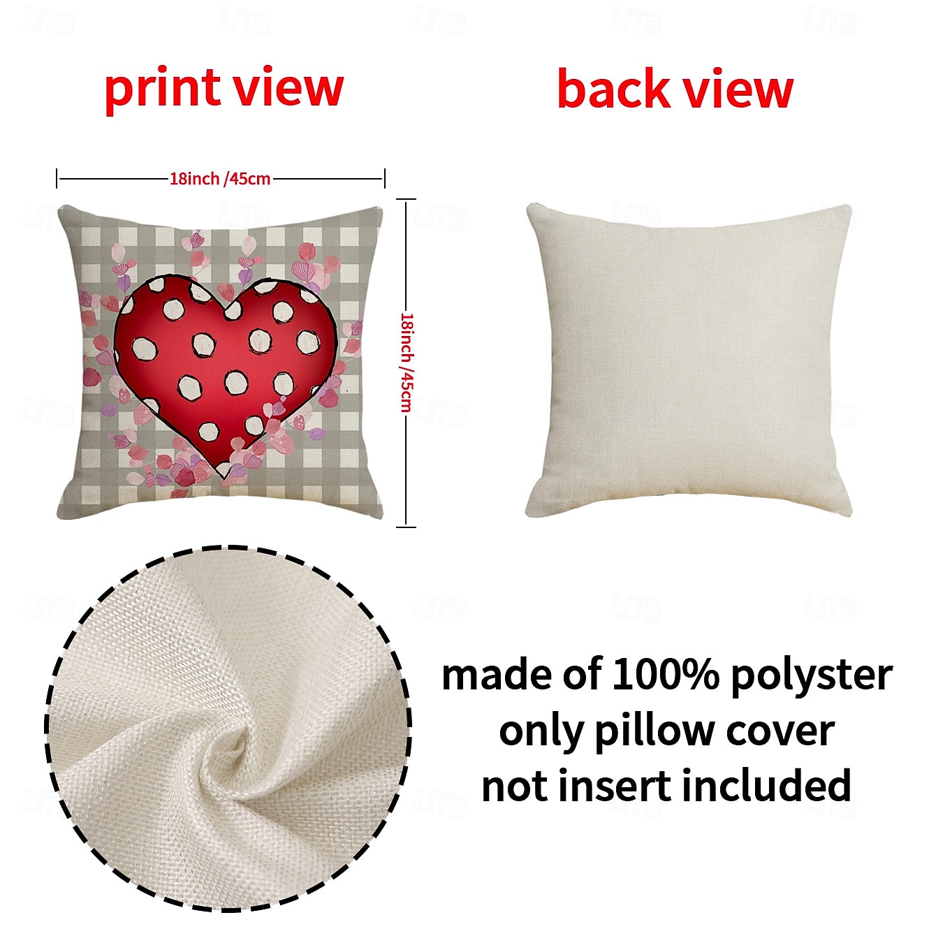 Valentine's Day Throw Pillow Cover, Holiday Letter Print Cushion for Sofa, Home Decor, Cozy Decorative Pillow for Living Room, Bedroom, and Office 2026 - $13.99 –P5