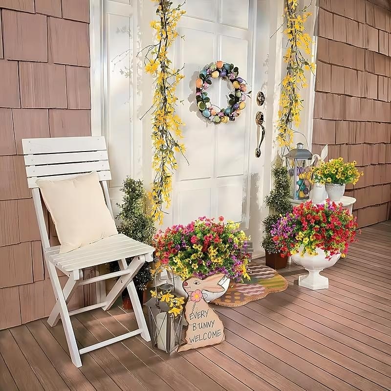 10 Bundles Artificial Flowers Fake Plants - Fake Flowers Outdoor Artificial Plants Flowers Eucalyptus Leaves DIY Wedding Garden Porch Window Box Pot Planters Decor Room Decor Home Decor Valentine's Day 2026 - $20.99 –P4