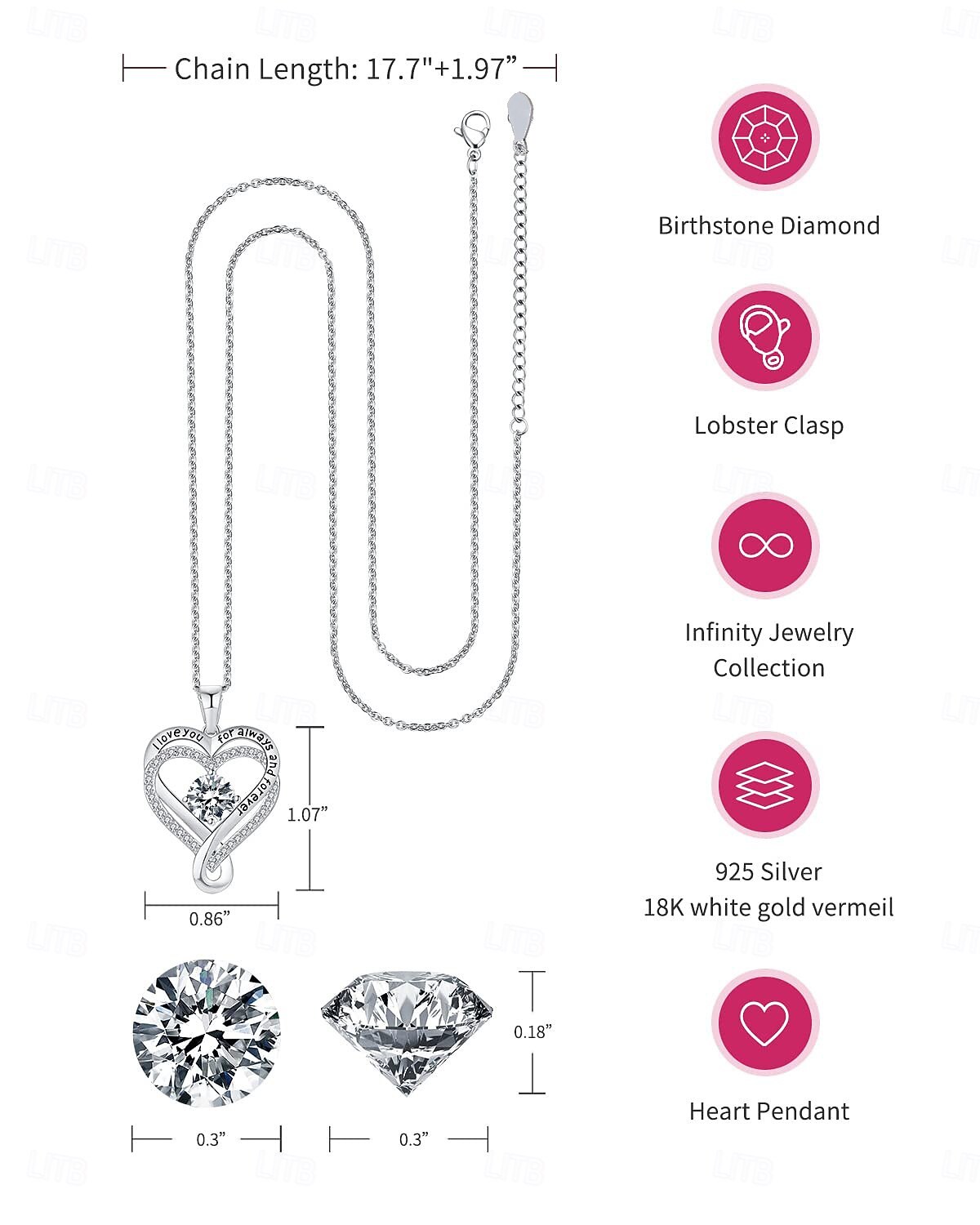 Náhrdelník "To My Love", náhrdelník z nerezové oceli pro ženy, dřevěná světelná dárková krabička, dárek pro manželku ke dni matek, Valentýna, výročí svatby, laserově gravírovaný vícevrstvý přívěsek 2026 - $29.99 –P4