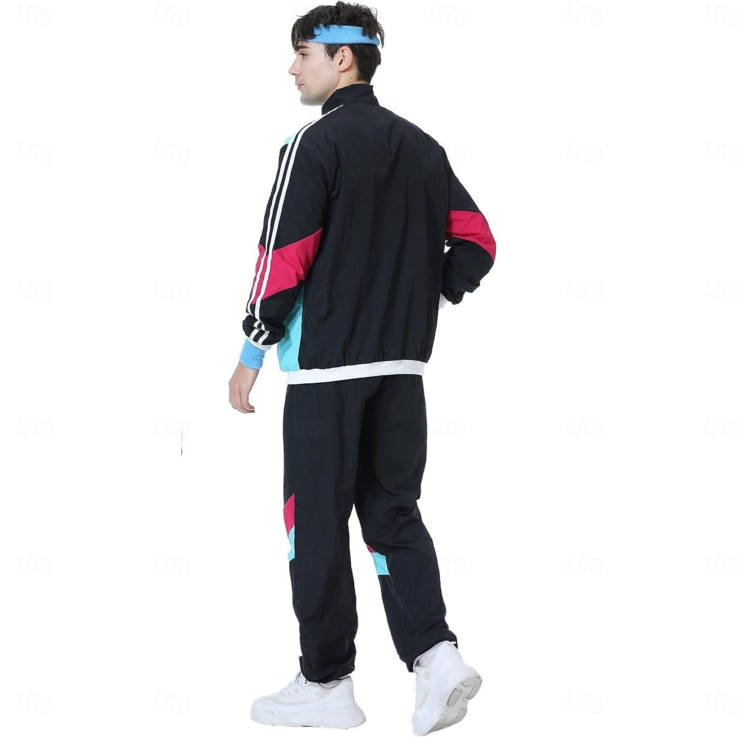 Retro Vintage 1980er HipHop Outfits Zubehörset Sportbekleidung mit Zubehör langarm Disco Kostüm Herren Damen Karnevalskostüm Halloween Karneval Neujahr Pride Parade Pride-Monat Erwachsene Weitere 2026 - $68.99 –P6